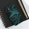 Teal Tentacles Octopus Black Ink Art Case Mate Tough Phone Cases