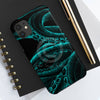 Teal Tentacles Octopus Black Ink Art Case Mate Tough Phone Cases