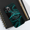 Teal Tentacles Octopus Black Ink Art Case Mate Tough Phone Cases
