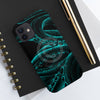 Teal Tentacles Octopus Black Ink Art Case Mate Tough Phone Cases