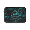 Teal Tentacles Octopus Black Ink Art Laptop Sleeve 13