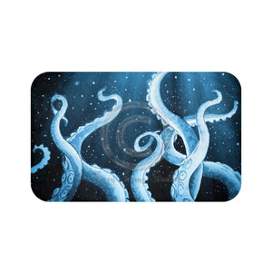 Tentacles Octopus Galaxy Blue Bath Mat 34 × 21 Home Decor