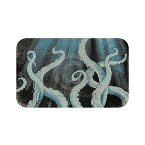 Tentacles Octopus Galaxy Woodblock Bath Mat 34 × 21 Home Decor