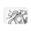 Tentacles Octopus Ink White Bath Mat Small 24X17 Home Decor