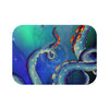 Tentacles Octopus Nebula Galaxy Teal Art Bath Mat 24 × 17 Home Decor