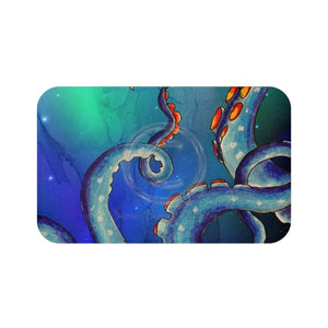 Tentacles Octopus Nebula Galaxy Teal Art Bath Mat 34 × 21 Home Decor
