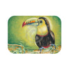Toucan Bird Exotic Tropical Watercolor Art Bath Mat 24 × 17 Home Decor
