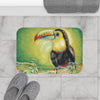 Toucan Bird Exotic Tropical Watercolor Art Bath Mat Home Decor
