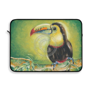 Toucan Bird Exotic Tropical Watercolor Art Laptop Sleeve 15