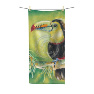 Toucan Bird Jungle Exotic Watercolor Polycotton Towel 30 × 60 Home Decor