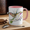 Tribal Hummingbird Pink Ink Art Accent Coffee Mug 11Oz