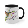 Tribal Hummingbird Pink Ink Art Accent Coffee Mug 11Oz Black /