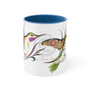 Tribal Hummingbird Pink Ink Art Accent Coffee Mug 11Oz Blue /