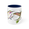 Tribal Hummingbird Pink Ink Art Accent Coffee Mug 11Oz Navy /