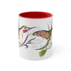 Tribal Hummingbird Pink Ink Art Accent Coffee Mug 11Oz Red /