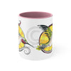 Tribal Hummingbird Sun Ink Art Accent Coffee Mug 11Oz Pink /