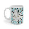 Tribal Teal Ink Octopus Art Mug 11Oz