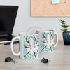 Tribal Teal Ink Octopus Art Mug 11Oz