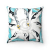 Tribal Teal Ink Octopus Square Pillow 14 X Home Decor
