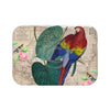 Tropical Exotic Parrot Floral Map Art Bath Mat 24 × 17 Home Decor