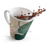 Tropical Exotic Parrot Floral Map Art Latte Mug Mug
