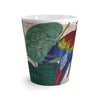 Tropical Exotic Parrot Floral Map Art Latte Mug Mug