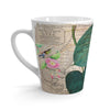 Tropical Exotic Parrot Floral Map Art Latte Mug Mug