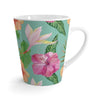 Tropical Hibiscus Exotic Teal Latte Mug Mug