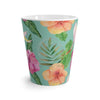 Tropical Hibiscus Exotic Teal Latte Mug Mug