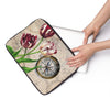 Tulips Compass Vintage Map Laptop Sleeve