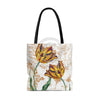 Tulips Vintage Map Chic Tote Bag Bags