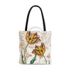 Tulips Vintage Map Chic Tote Bag Large Bags