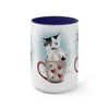 Tuxedo Kitten In A Cup Art Two-Tone Coffee Mugs 15Oz Mug