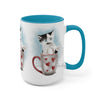 Tuxedo Kitten In A Cup Art Two-Tone Coffee Mugs 15Oz Mug