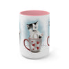 Tuxedo Kitten In A Cup Art Two-Tone Coffee Mugs 15Oz Mug