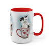 Tuxedo Kitten In A Cup Art Two-Tone Coffee Mugs 15Oz Mug