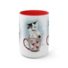 Tuxedo Kitten In A Cup Art Two-Tone Coffee Mugs 15Oz Mug