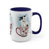 Tuxedo Kitten In A Cup Art Two-Tone Coffee Mugs 15Oz Mug