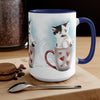 Tuxedo Kitten In A Cup Art Two-Tone Coffee Mugs 15Oz Mug