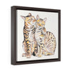 Two Bengal Cats Framed Premium Gallery Wrap Canvas 12 ×