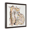 Two Bengal Cats Framed Premium Gallery Wrap Canvas 16 ×