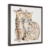 Two Bengal Cats Framed Premium Gallery Wrap Canvas 20 ×