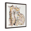 Two Bengal Cats Framed Premium Gallery Wrap Canvas 24 ×