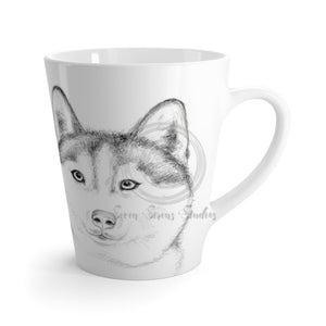 Two Huskies Buddies Art White Latte Mug 12Oz Mug