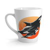 Two Orca Whales Red Sun Ink Latte Mug 12Oz Mug