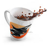 Two Orca Whales Red Sun Ink Latte Mug Mug