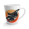 Two Orca Whales Red Sun Ink Latte Mug Mug