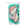 Two Sea Turtles Ancient Green Map Polycotton Towel Beach 36X72 Home Decor