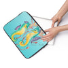 Two Seahorses Teal Watercolor Laptop Sleeve