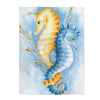 Two Seahorses Yellow Blue Watercolor Art Velveteen Plush Blanket 60 × 80 All Over Prints